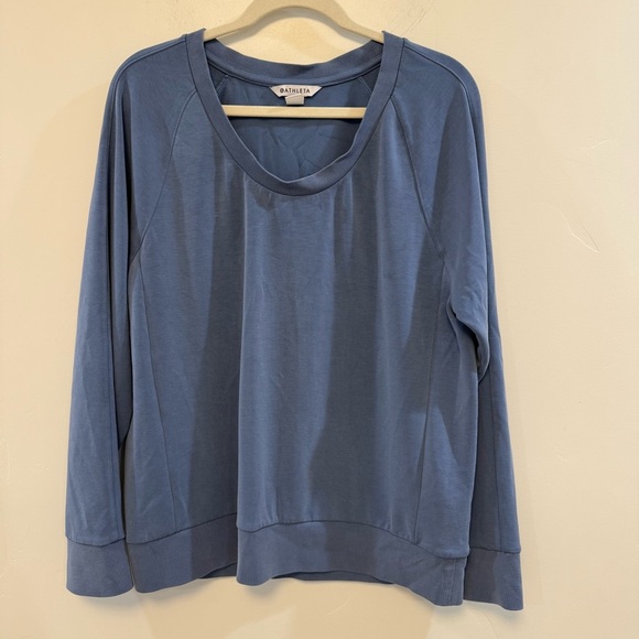 ATHLETA Cottage Blue Seasoft Scoop-neck
Sweatshirt large - Picture 2 of 5